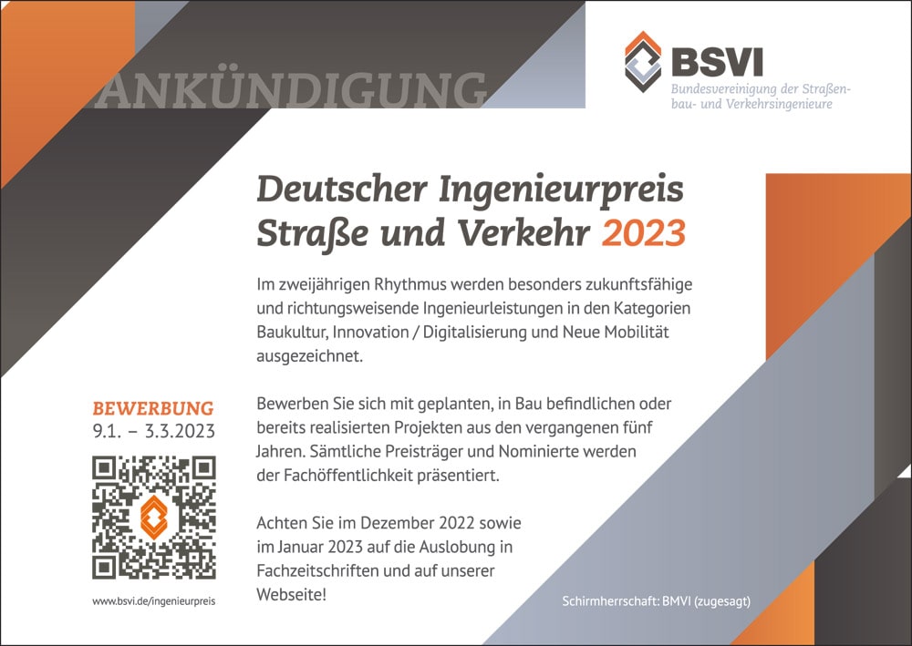 Deutscher Ingenieurpreis Strasse und Verkehr 2023